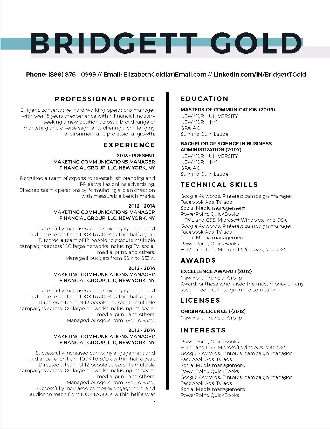 Bridgett Gold - Downloadable Resume + Cover Template and Cover Letter Template for Microsoft Word and Apple Pages. This cover letter template is perfect for anyone in the fashion field. The template’s design is a modern, unique, colorful, and professional. WE SWEAT THE DETAILS, SO YOU DON’T HAVE TO Stand Out Shop resume templates for Microsoft Word and Apple Pages will help you design a modern and professional resume in minutes! Simply download, open in Microsoft Word or Apple Pages, and input your resume’s information. Increase your chances of landing your dream job with a job winning, modern, simple, and scannable resume template for Microsoft Word and Apple Pages. Creating a resume shouldn’t suck Simply download a resume template from Stand Out Shop, enter your information in Microsoft Word or Apple Pages and get a beautifully formatted resume in seconds. Create a unique and vivid resume in minutes. Make an impressive resume. Customize your own layout in Microsoft Word or Apple Pages and introduce yourself in an impressive way. You can download your resume at any time. Stand out from other job seekers with a beautiful professional design.