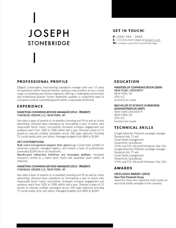 Joseph Stonebridge - Downloadable Resume + Cover Template and Cover Letter Template for Microsoft Word and Apple Pages. This cover letter template is perfect for anyone in the fashion field. The template’s design is a modern, unique, colorful, and professional. WE SWEAT THE DETAILS, SO YOU DON’T HAVE TO Stand Out Shop resume templates for Microsoft Word and Apple Pages will help you design a modern and professional resume in minutes! Simply download, open in Microsoft Word or Apple Pages, and input your resume’s information. Increase your chances of landing your dream job with a job winning, modern, simple, and scannable resume template for Microsoft Word and Apple Pages. Creating a resume shouldn’t suck Simply download a resume template from Stand Out Shop, enter your information in Microsoft Word or Apple Pages and get a beautifully formatted resume in seconds. Create a unique and vivid resume in minutes. Make an impressive resume. Customize your own layout in Microsoft Word or Apple Pages and introduce yourself in an impressive way. You can download your resume at any time. Stand out from other job seekers with a beautiful professional design.