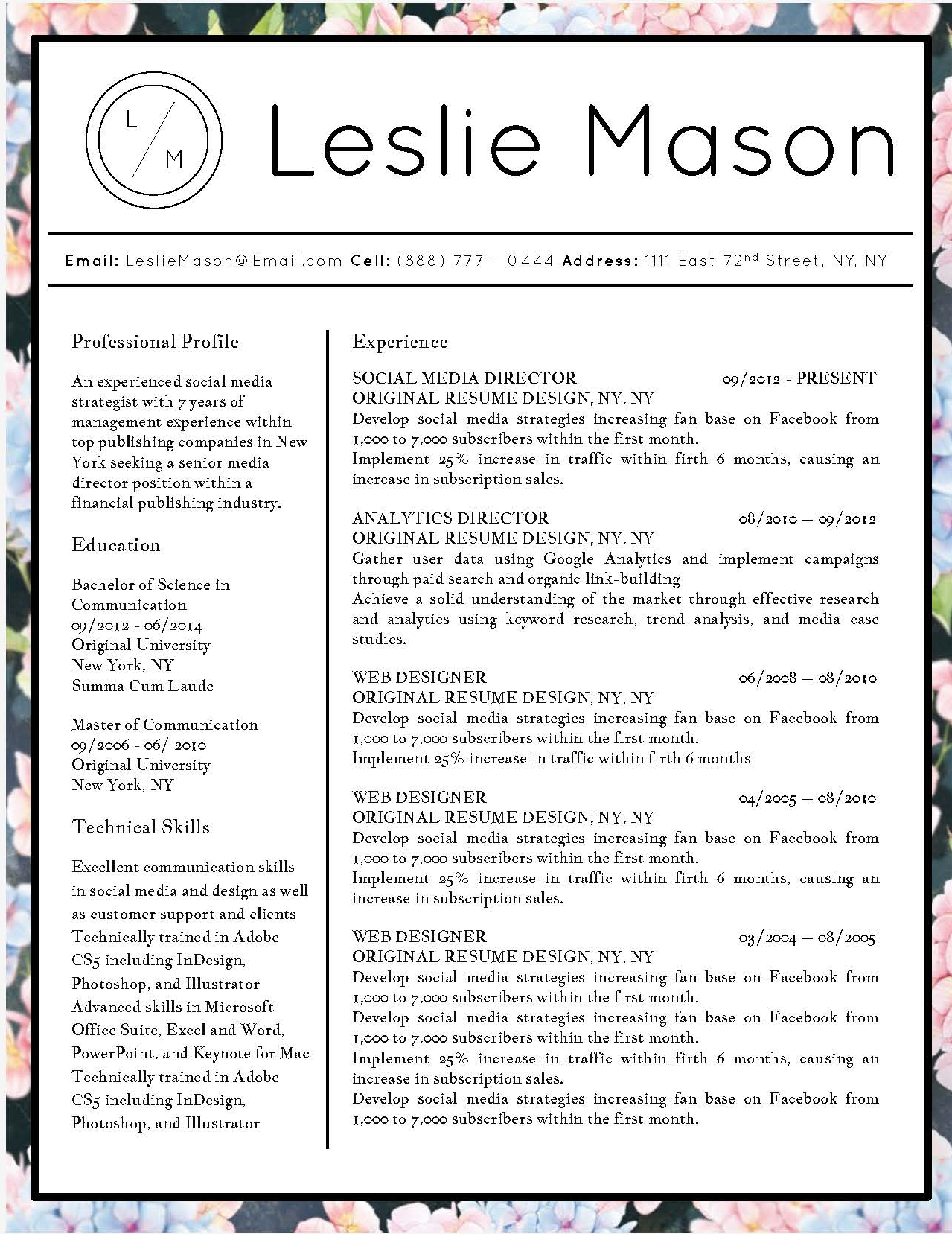 Downloadable Resume Template and Cover Letter Template for Microsoft Word and Apple Pages