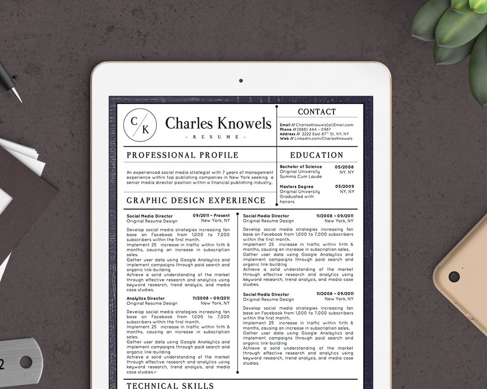 Downloadable Resume Template and Cover Letter Template for Microsoft Word and Apple Pages