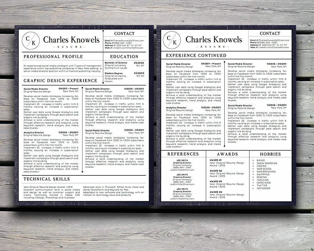 Charles Knowels - Resume Template for Word - 5 Best Clean Resume Templates Word of 2019