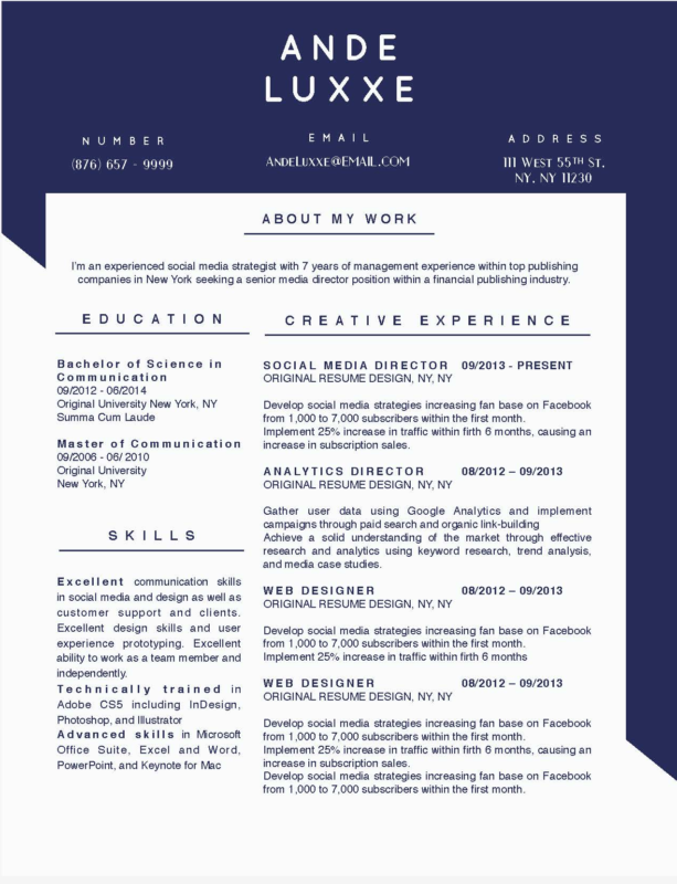 And Luxxe - 3-15 Best Creative Resume Templates of 2018