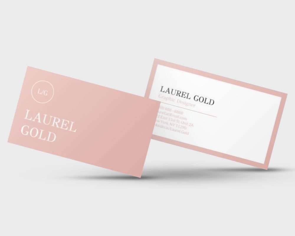 LAUREL GOLD GOOGLE DOCS BUSINESS CARD TEMPLATE STAND OUT SHOP 2